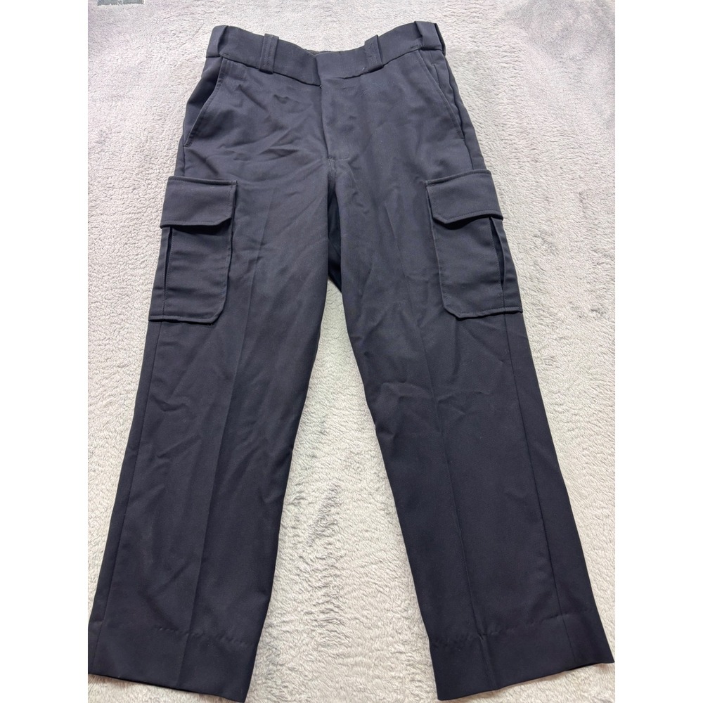 Elbeco DutyMaxx Mens Navy Blue Cargo Tactical Work Pants 31x26 Hemmed